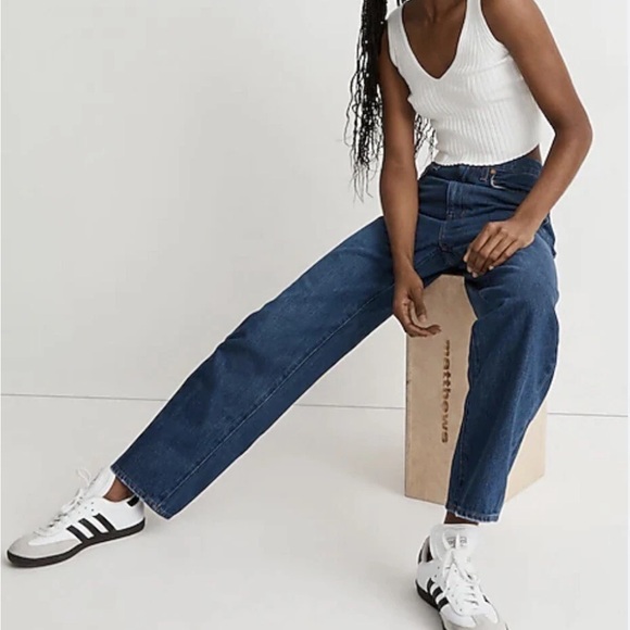 Madewell Denim - NWT Madewell Baggy Straight Jeans in Dark Worn Indigo Wash